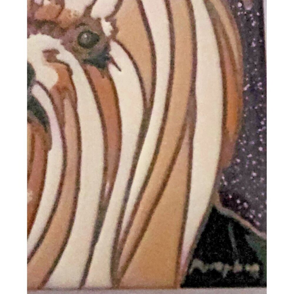 Maltese Dog Hand Painted Tile by Pumpkin Tile 6 x 6" - Picture 2 of 4